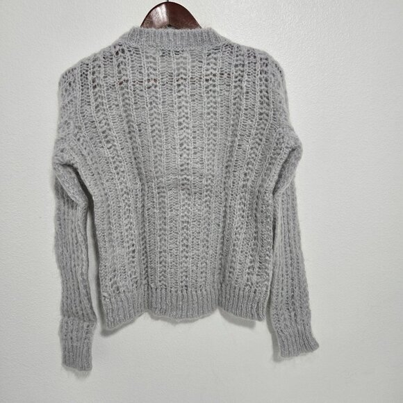 Sandro Wool Chunky Knit Sweater in Gray - Size 1 (US Small) - Picture 5 of 8